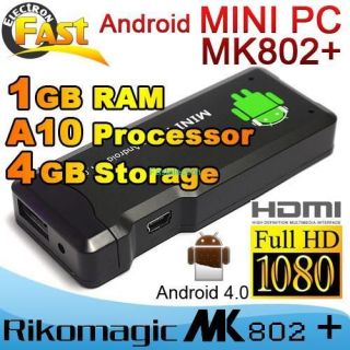 Mini MK802 Android 4.0 Google TV Box HD IPTV Player PC Allwinner A10 