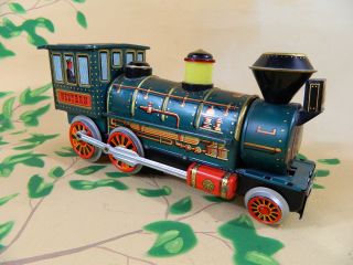Vintage Modern Toys Western Tin Locomotive Train Engine 1960s