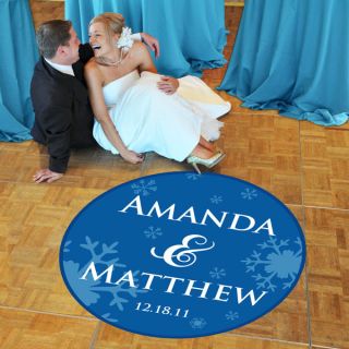 WINTER WEDDING PERSONALIZED DANCE FLOOR DECAL~LARGE 50