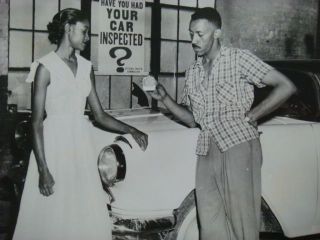 Hickman Black History 1956 Car Inspection Photograph