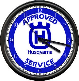 Husqvarna Chainsaw Motorcycle Dealer Sign Wall Clock