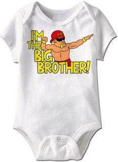 Hulk Hogan Im the Big Brother White Baby Toddler Romper Onesie New