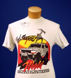 TED NUGENT ‘WORLD BOWHUNTERS’ SHEMANE SIGNED T SHIRT
