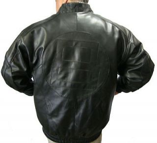   Leather Jacket Black on Black Hip Hop Brand New Soft Sheep Leather