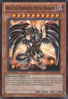 1x Red Eyes Darkness Metal Dragon Near Mint Structure Deck Dragons 