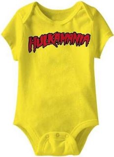 Hulk Hogan Hulkamania Logo Baby Infant Romper Onesie