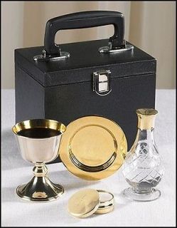 Chalice Paten Pyx Holy Water Bottle Carrying Case Minister Traveling 