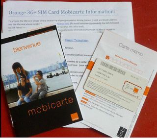   ACTIVATED 3G SIM CARD MOBICARTE + 30 DAYS INTERNET MAX + ENG NOTES