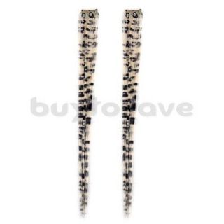 Clip in 18 Leopard Synthetic Hair Extensions Party EMO Fashion