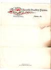 1930S LETTERHEAD COLOR GRAPHIC BOOTH POULTRY FARMS CLINTON MO CHICKS 