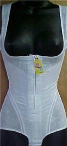   zipper Bodyshaper Foundation Garment WHITE Shaper Lingerie New XL/1X