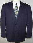 42S Ice House COTTON NAVY BLUE FLANNEL LINED sport coat jacket suit 