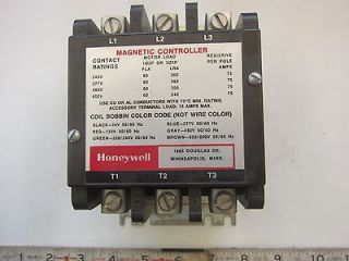 Honeywell R4234B 1062 3P 60A 240V Coil Relay, New
