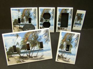 TROPICAL PARIDSE BEACH PALM TREE # 21 LIGHT SWITCH COVER PLATE OR 