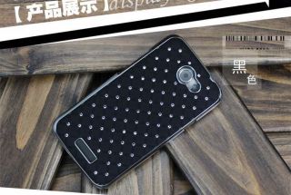   Black bling Rhinestone Star Hard Back Cover Case Skin for HTC One X