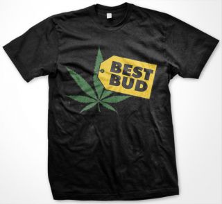 Best Bud Marijuana Leaf Womens Ladies T Shirt Best Buy Style Pothead 