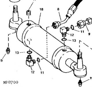john deere steering cylinder in Parts & Accessories
