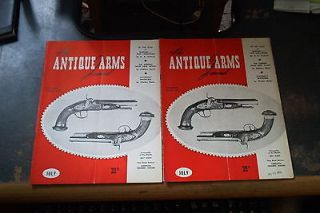 THE ANTIQUE ARMS JOURNAL LOT OF 2 ISSUES Magazine JULY 1953