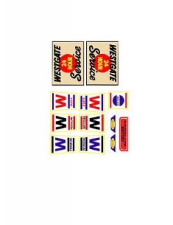 MARX WESTGATE TOY GAS / SERVICE STATION DECAL SET