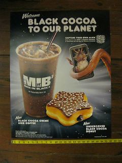   Donuts Men In Black 3 black cocoa creme iced coffee poster 22 x 28