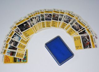 TOP TRUMPS ~ DRAGSTER BIKES 32 cards, perspex box etc. Late 1970s 