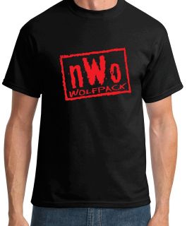 NWO Wrestling Black and Red Logo Mens Shirt S 2XL WOLFPACK WCW