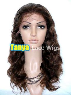   Indian Remy Human Hair Lace Front / Full Lace Wigs BODYWAVE WAVY