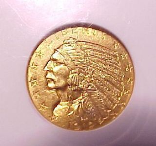 1912 Gold $5 Indian GOLD ~Scarce in Unc ~NGC MS61 ~Nice Coin ~Free 