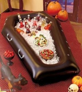 HALLOWEEN PARTY HEAVY DUTY VINYL INFLATABLE COFFIN CASKET SHAPED 