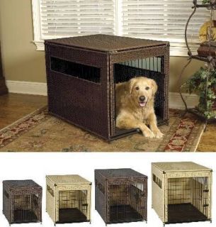   Pet Residence Stylish Wicker Dog Crate SMALL MEDIUM LARGE XL NEW