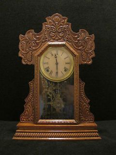 Antique Ingraham Kitchen/Ginger​bread Mantle Clock  Outstanding Cond 