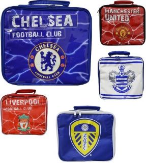 100% OFFICIAL SOFT INSULATED FOOTBALL CLUBS LUNCH BAGS / CHILDRENS 
