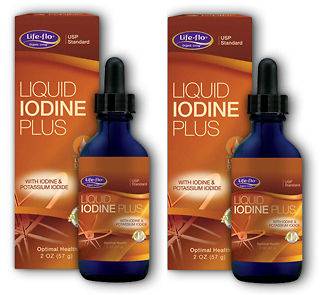 Life Flo Liquid White Iodine Plus Potassium Iodide Thyroid Hair 