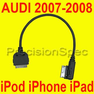 AUDI MUSIC INTERFACE AMI MMI AUX INPUT IPOD IPHONE 4s CABLE ADAPTER 