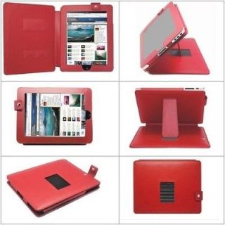 Red PU Leather Protective Case Cover For iPad 1st Gen