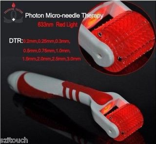 LED Derma Micro Needle 540 Roller Red Light Scar Wrinkle Face Body 