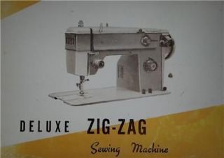 DeLuxe Zig Zag Sewing Machine Instruction Manual On CD