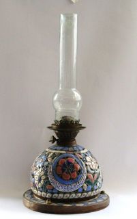Islamic Syrian Enameled Mosque Lamp table