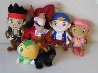 Disney Jake and the Neverland Pirates Plush Dolls Izzy Cubby Hook 