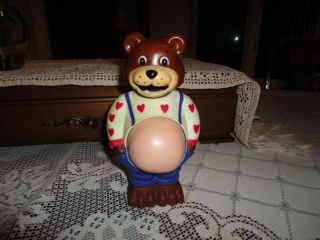 JSNY Vintage Feed Bear Bank Moving Growing Belly 9273
