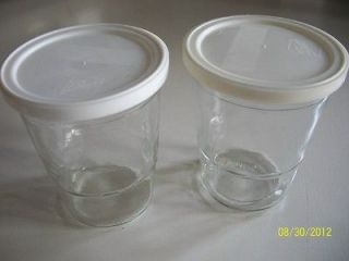 VTG.ANTIQUE BALL JELLY GLASS JAR w ORIGINAL RARE PLASTIC LIDGREAT 