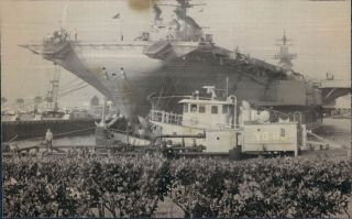 1970 Jacksonville Florida Navy Barge Dumped Oil Tug Aircraft Carrier 