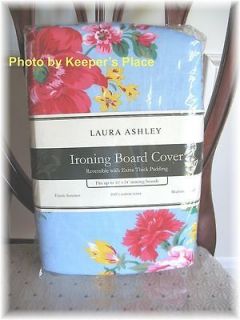LAURA ASHLEY IRONING BOARD COVER FLORAL REVERSIBLE DUAL