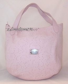 VALENTINA Italian Leather Bag Purse Tote Shopper Sac Large Pink 