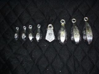10  20 oz bank sinkers   lead fishing weights   made from a do it 