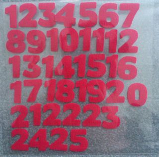  Fabric Numbers 1 25 Ready to Iron On Approx size 3/4Christmas