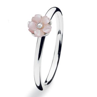 Genuine Spinning Ring 13408 Silver Buttercup Pink MOP