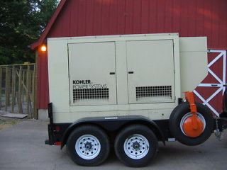   60KW 1 & 3 Phase John Deere Diesel Trailer Mounted Generator Low Hours