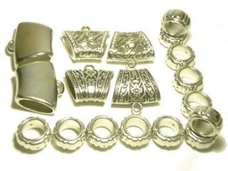 Fashion Jewelry DIY Silver Scarf Bails CCB Pendant Accessory Sold 18pc 