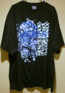 Joker Brand Mens Clown Logo Graffiti Graphic T Shirt Black Size 3XL 